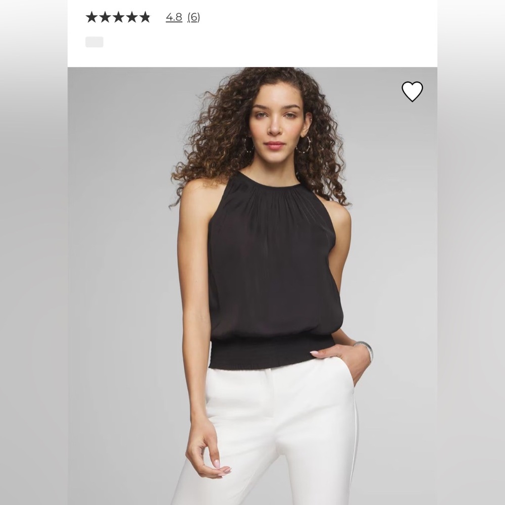 White House black market/ Halter top Smocked Bottom woman’s L /new/ Host pick